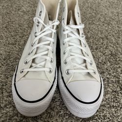 White Platform Converse