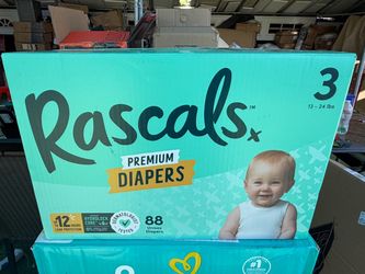 Rascals Premium Diapers Size 3 – 88 Count