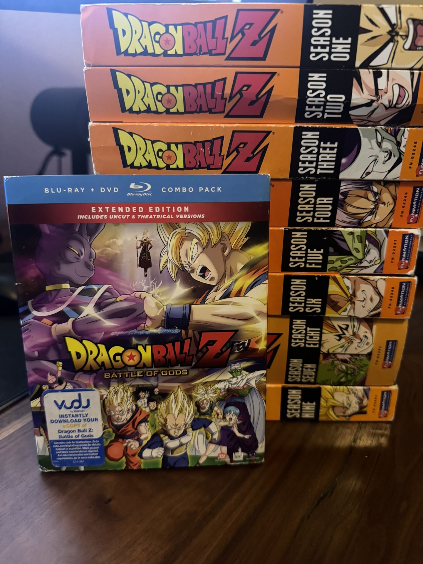 Dragon Ball Z - Digitally Remastered - Seasons 1 - 9 (Used) + Battle Of Gods Blue Ray.