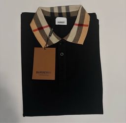 Burberry London England Black Polo Shirt
