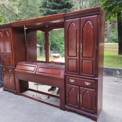Cherry Wood Queen Bed Headboard