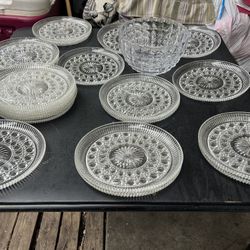 Platos An Chos Tasitas Tazones Todos De cristal 