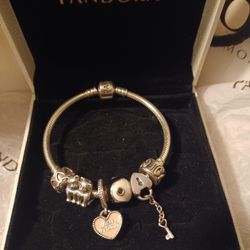 Authentic Pandora Bracelet With Charms!