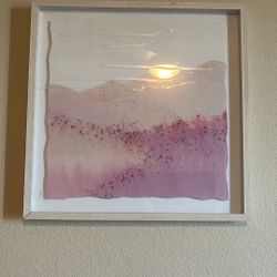 Pink Art Picture In Frame 
