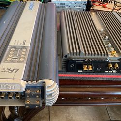 AUDISON AMPLIFIERS.  MADE IN ITALY ,  Hi QUALITY SOUND 2) AMPS    1) FIVE CHANNELS AND 1) TWO CHANNELS..   Nice And Clean 