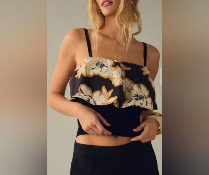 NWT Anthropologie Layered Sweater Tank Women's Size Large