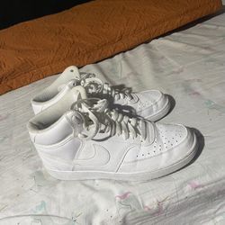 Nike court Vision Mid white Shoes Men’s Sz 8.5