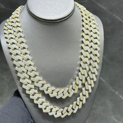 Moissanite Diamond Cuban Chains  All Sizes Available 