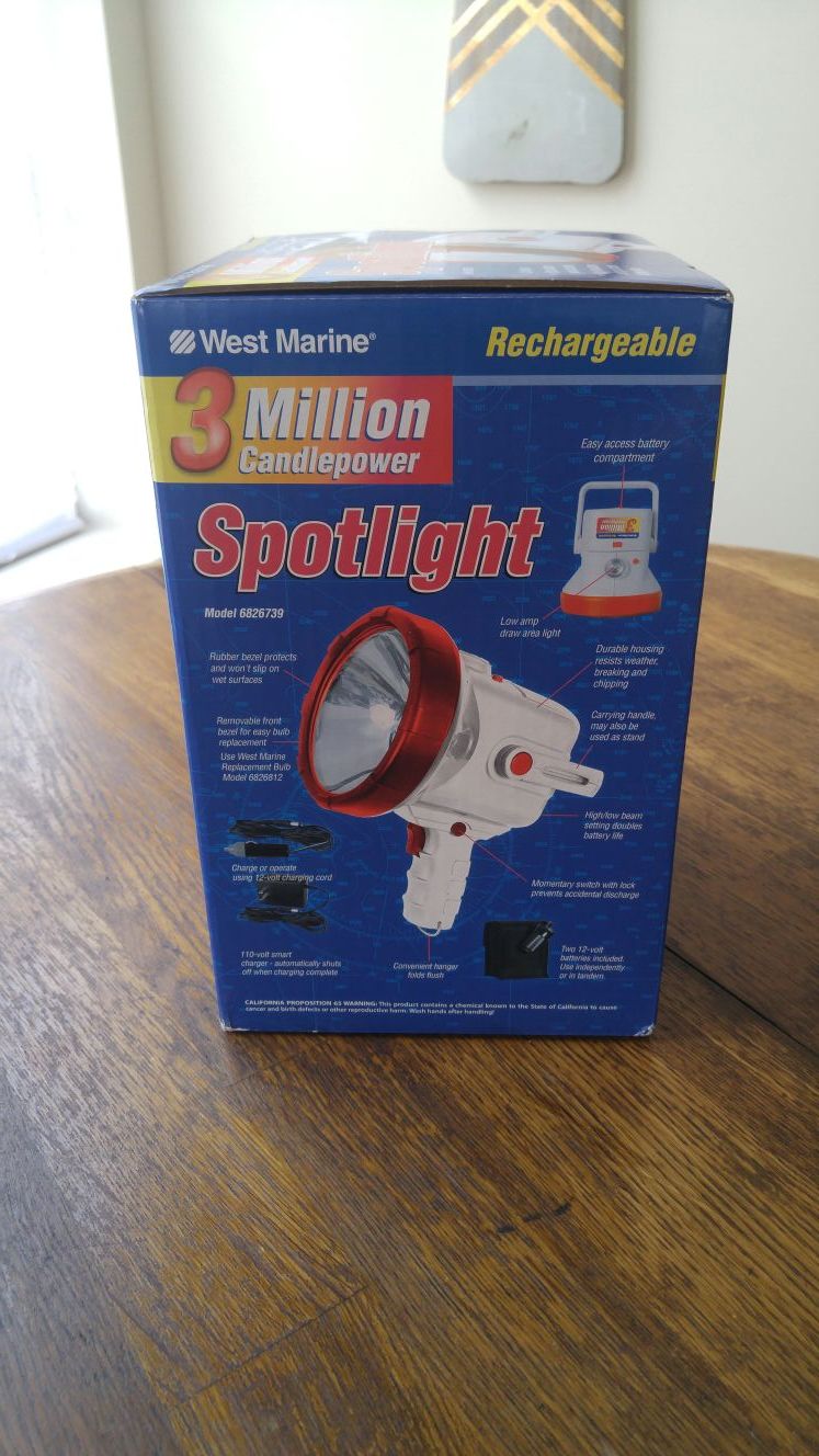 Spotlight light by West Marine 3 million candle power