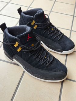 Air Jordan 12 Retro Reverse Taxi 2019 VNDS Black/Gold Mid Chicago Bulls