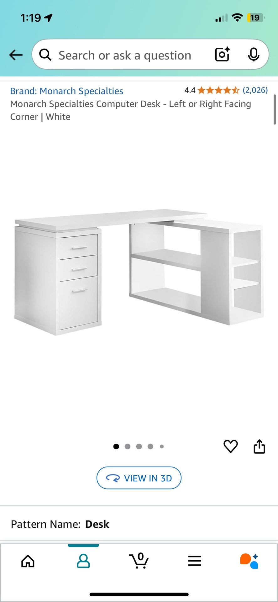 M onarch Specialties Computer Desk - Left or Right Facing Corner