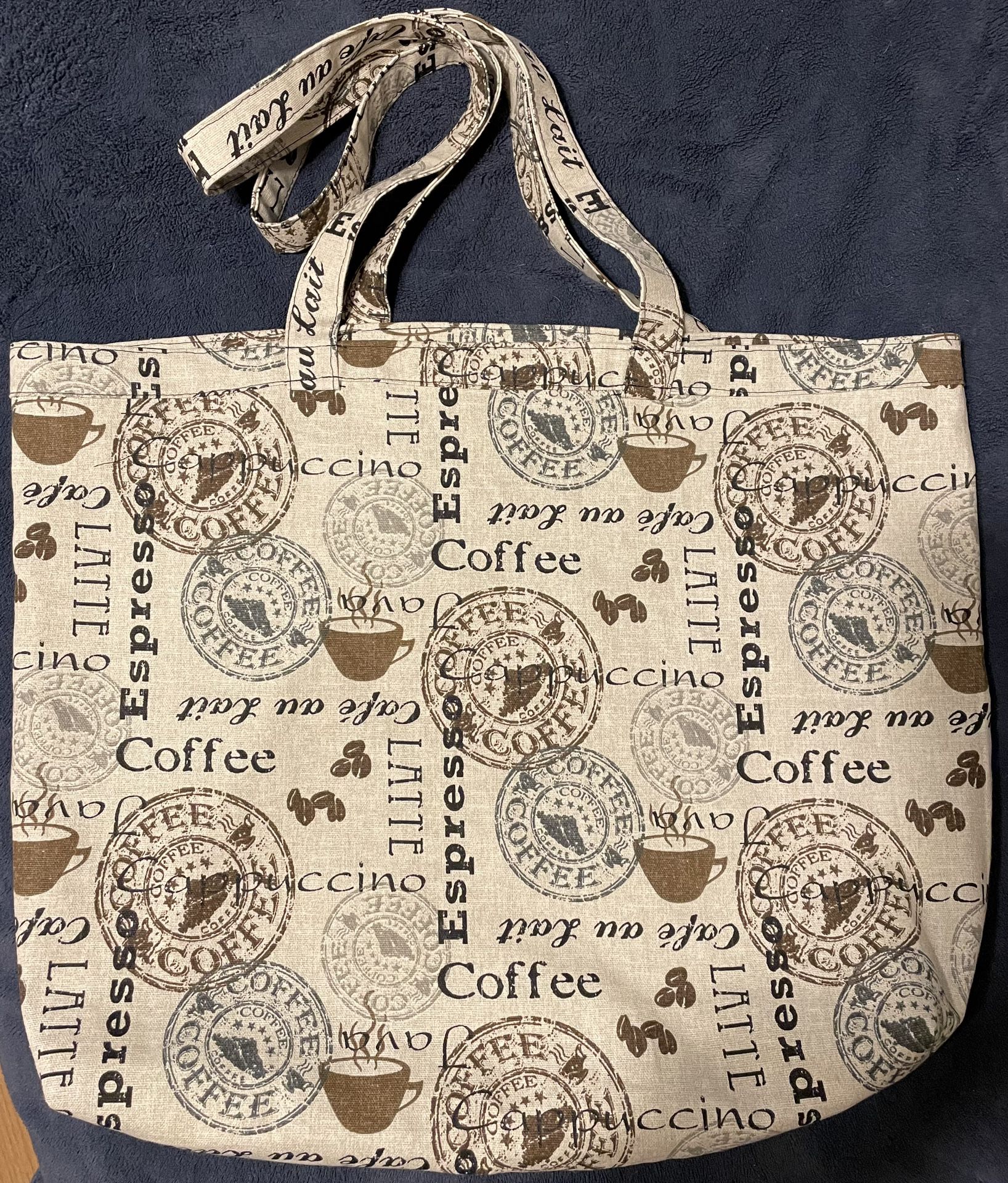 Coffee Themed Shopping/tote Bag, Handmade