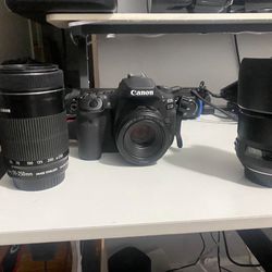 Canon 90D DSLR + 2 Lenses + Camera Bag – $1000 OBO (CASH ONLY)