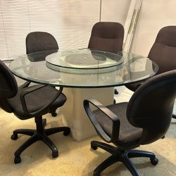 Dining Quality Glass Table Set