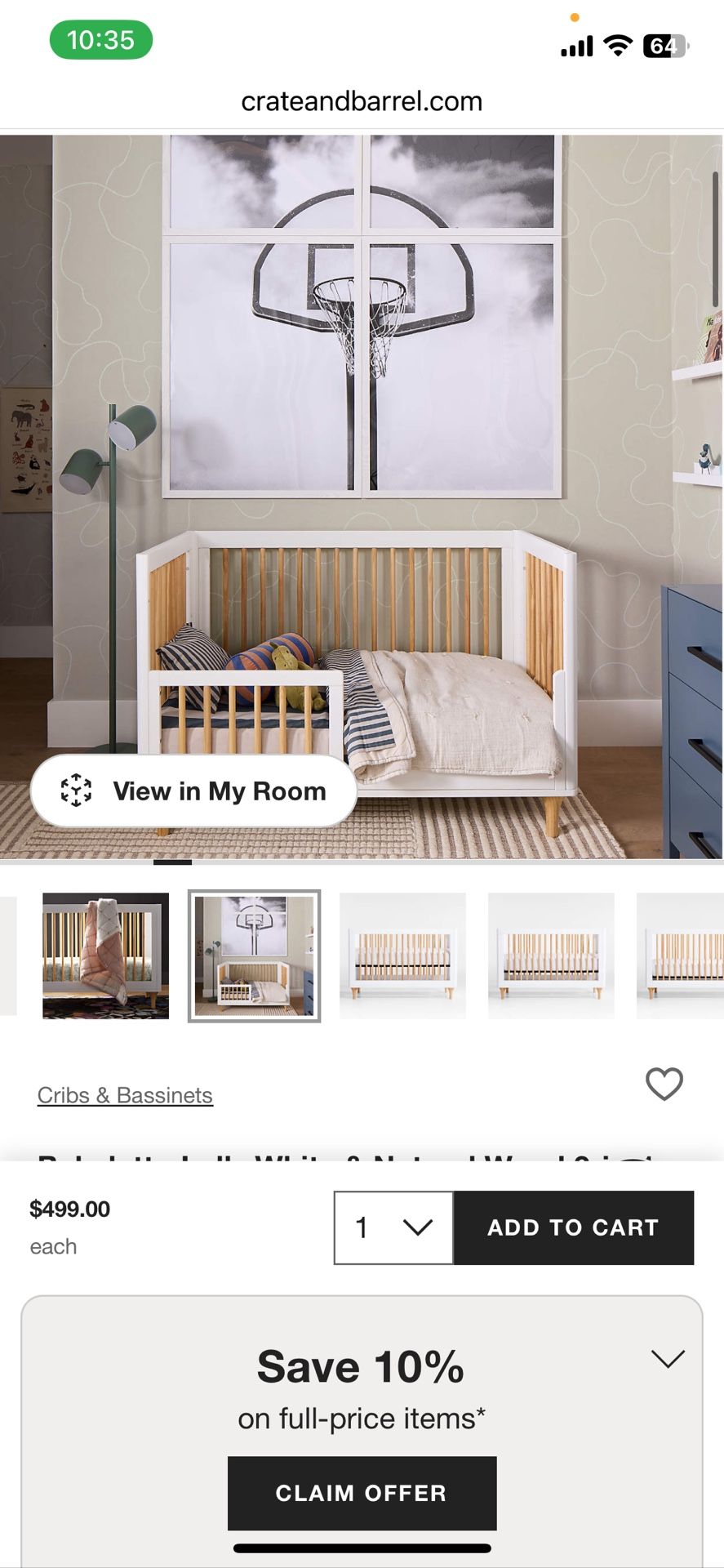 Babyletto Crib /Toddler Bed