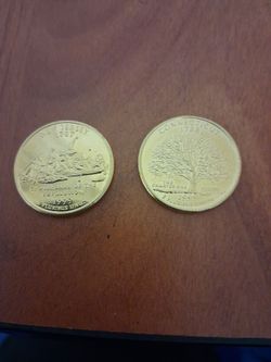 Gold quarters pretty sure just plated. 20$