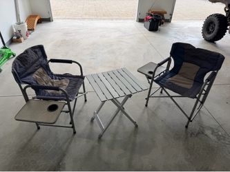 Camp table and chairs