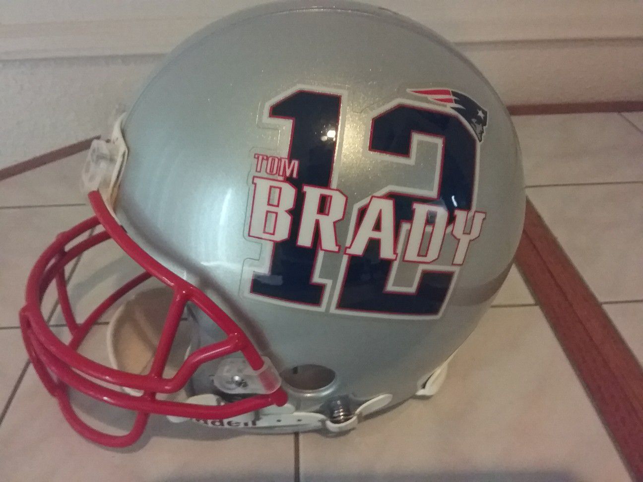 Tom Brady full sized New England patriots Riddell football helmet jersey 