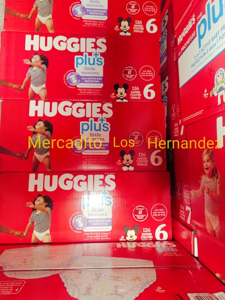 Huggies Size 6 Little Movers 126 Pañales Diapers❗️Nuevos Firm Price