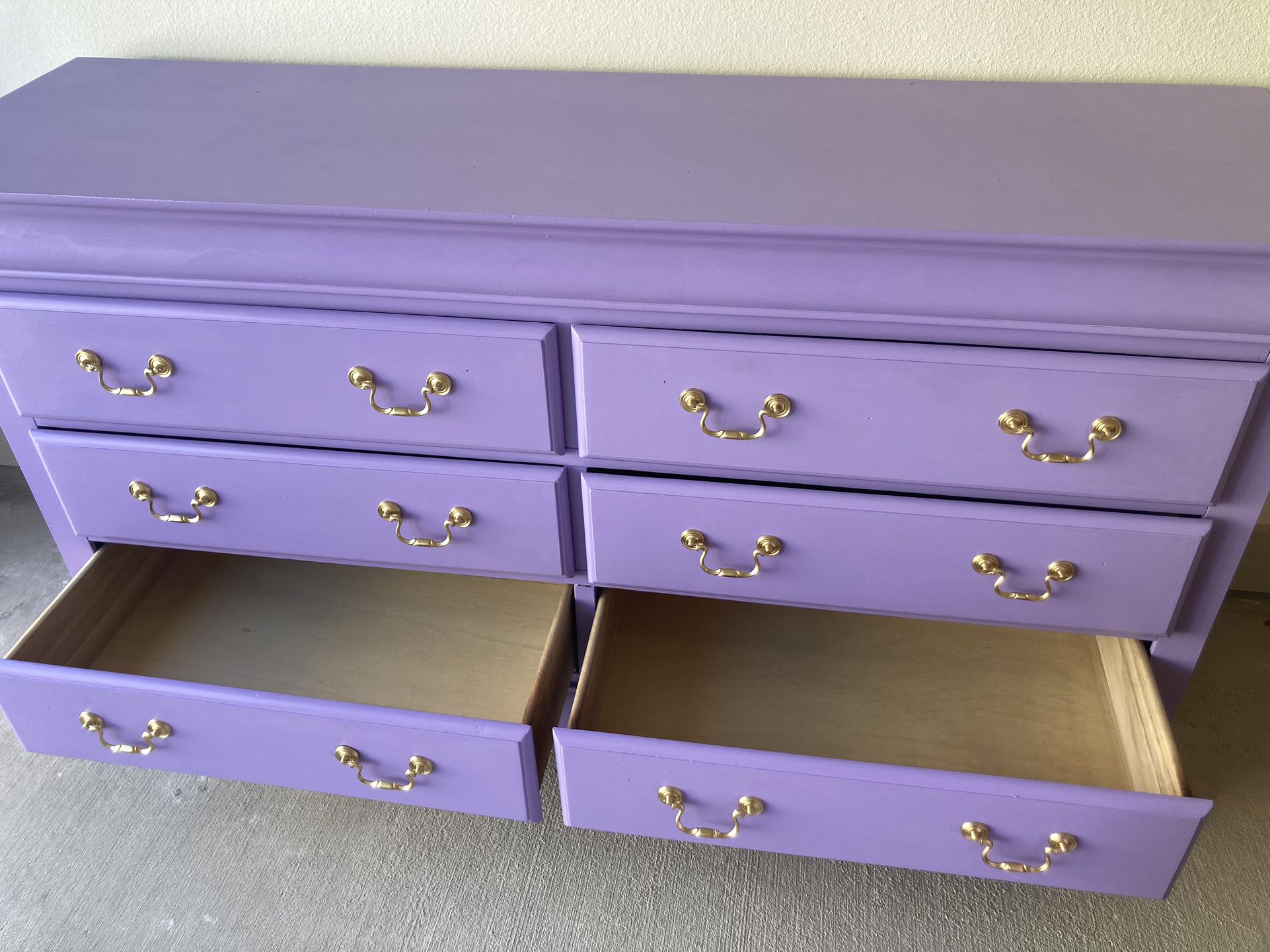 Beautiful Purple Dresser And Nightstand for Sale in San Antonio, TX -  OfferUp