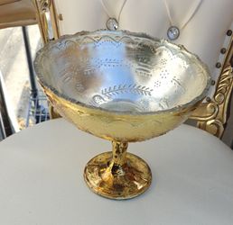 Mercury Glass Compote/ Centerpiece
