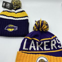 BUNDLE Los Angeles Lakers NBA Beanies Purple Golden Yellow