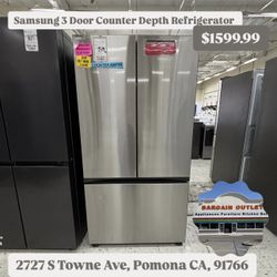 Samsung 3 Door Counter Depth Refrigerator 