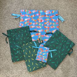 5 Drawstring Gift Bag Sacks