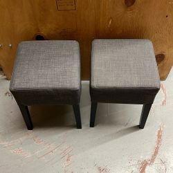 Two Grey Stools
