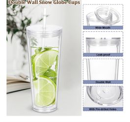 24oz Snow Globe Tumbler NEW