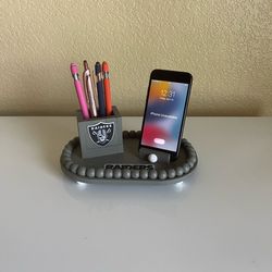 Raiders desk phone &pen organizer