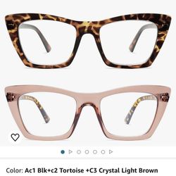 AMOMOMA Oversized Reading Glasses for Women,Trendy Cat eye Blue Light Computer Reader AM6028