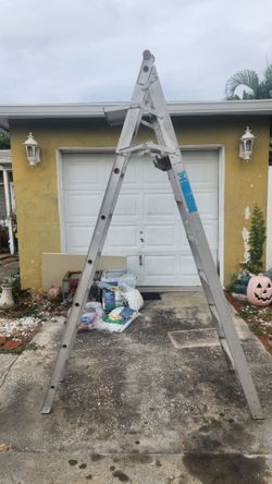 15' A-Frame Extension Aluminum Ladder read description