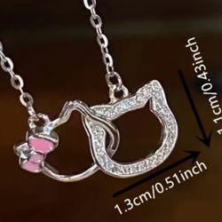Hello kitty Double Pendant Necklace
