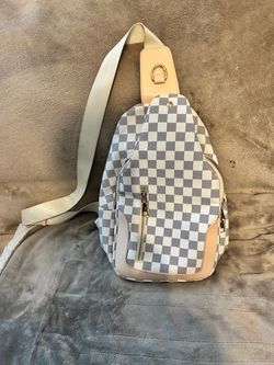 Checkered Sling Backpack Chest Bag