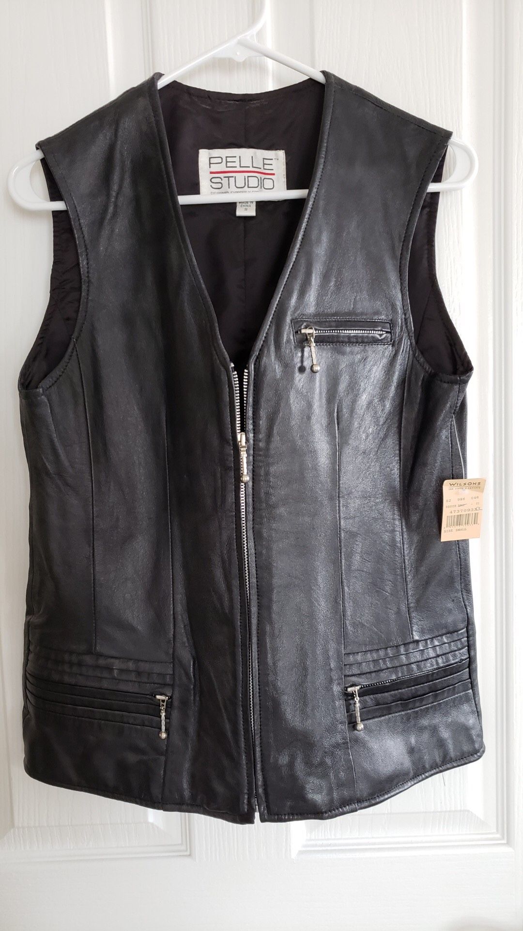 NEW WITH TAGS - Black Leather Vest