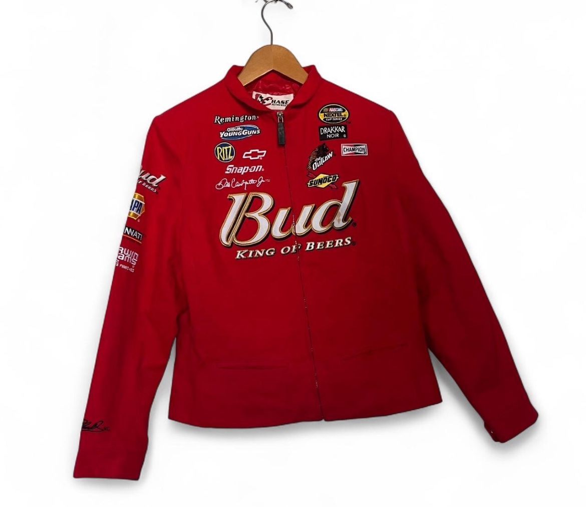 Vintage NASCAR Budweiser Red Racing Jacket
