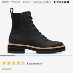 Black Booties Water resistant - Toms Frankie Boots - Women’s 9