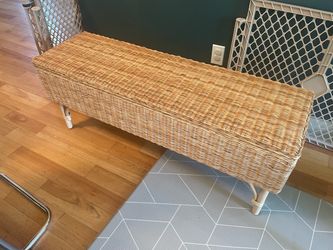 Wicker Storage Bench