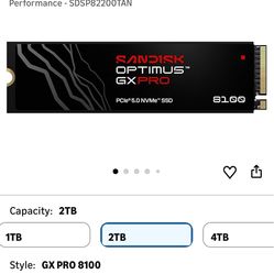 SANDISK 2TB Optimus GX PRO 8100(no box)