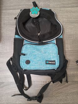 PetAmi Airline Approved Front Chest Small Dog & Cat Backpack Carrier, Teal Blue, Medium