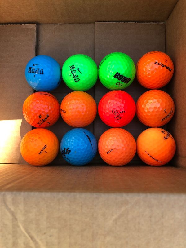 One Dozen Colored golf balls for Sale in La Mesa, CA - OfferUp