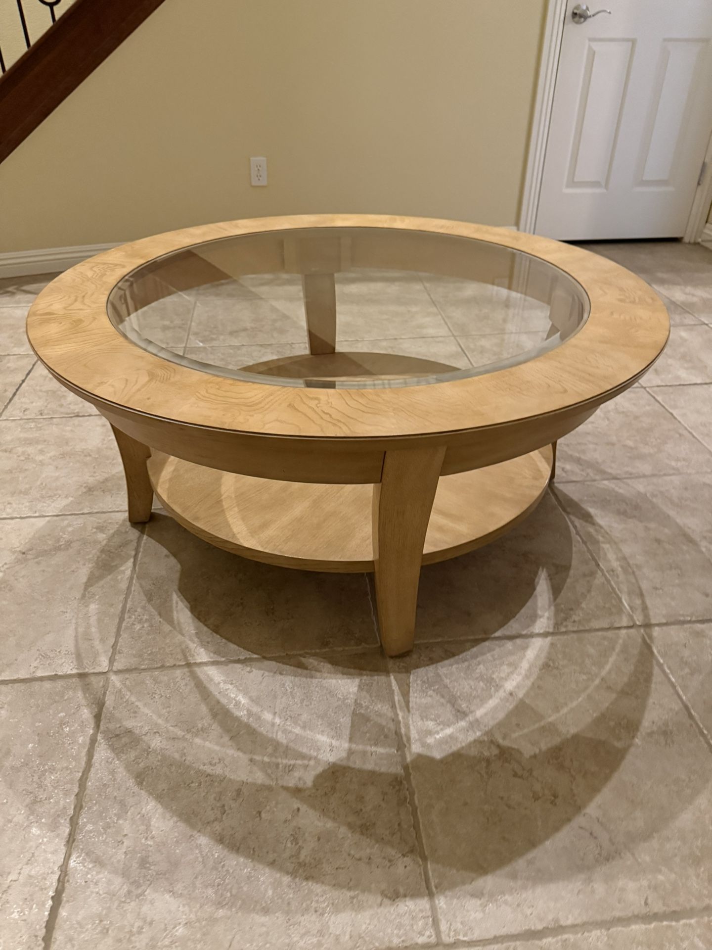 Round Glass top Coffee Table