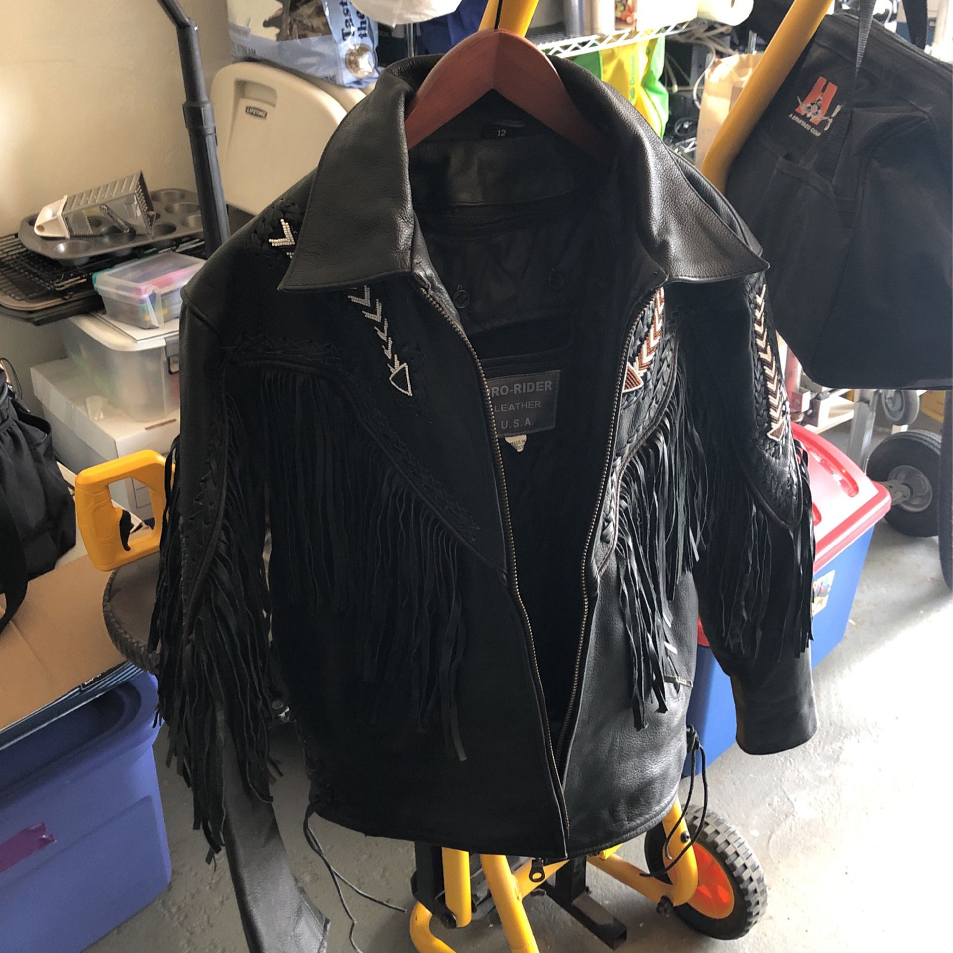 Women’s Medium/Large Real Leather Motorcycle Jacket