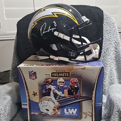 Fanatics Omarion Hampton Signed Los Angeles Chargers Replica Helmet *Full Size*