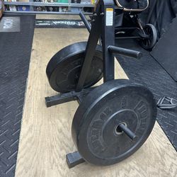 Bumper Plates Pair, Barbell And Weight Tree