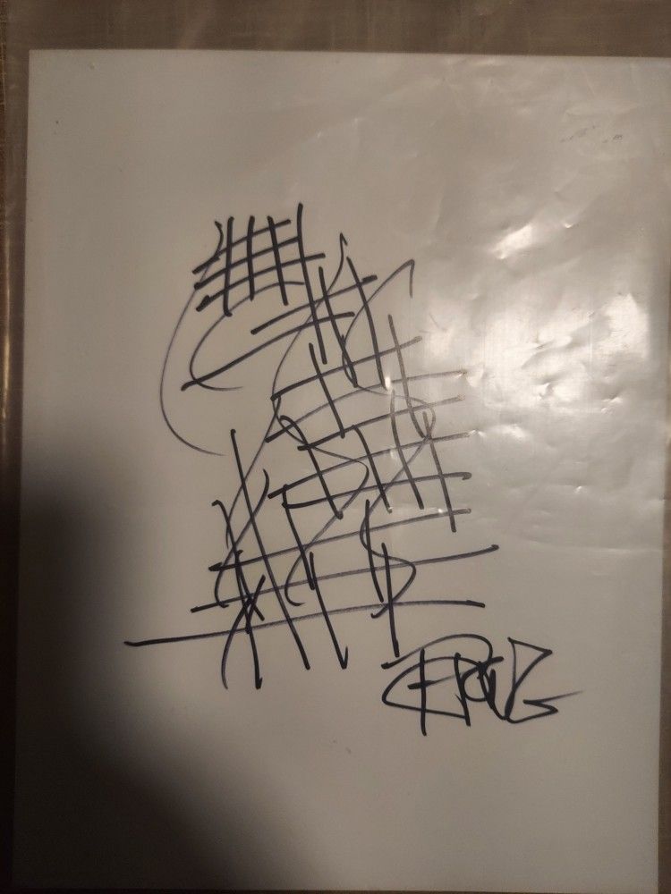 Tommy Chong signed Scetch