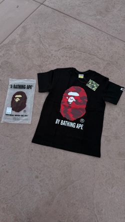 BLACK AND RED BAPE SHIRT