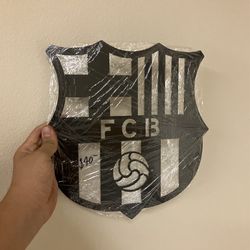 Barcelona Soccer Metal Sign