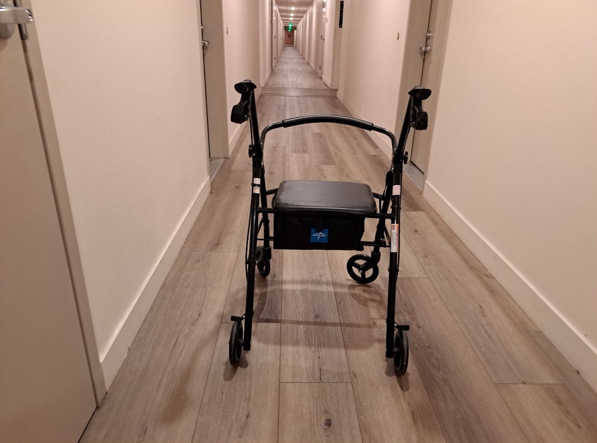 Walker With Wheels And Seat
